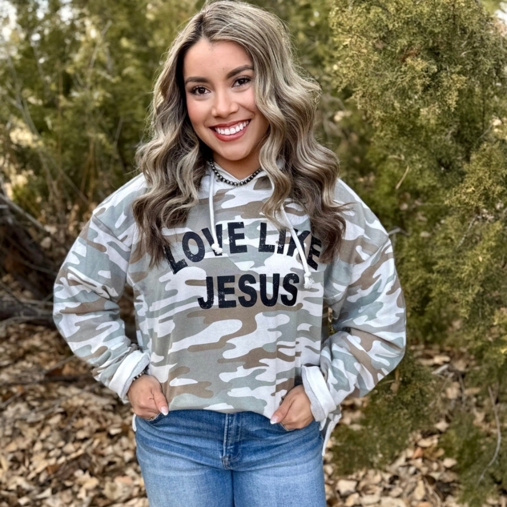 Camouflage 'Love Like Jesus' Hoodie - Picture 2 of 2
